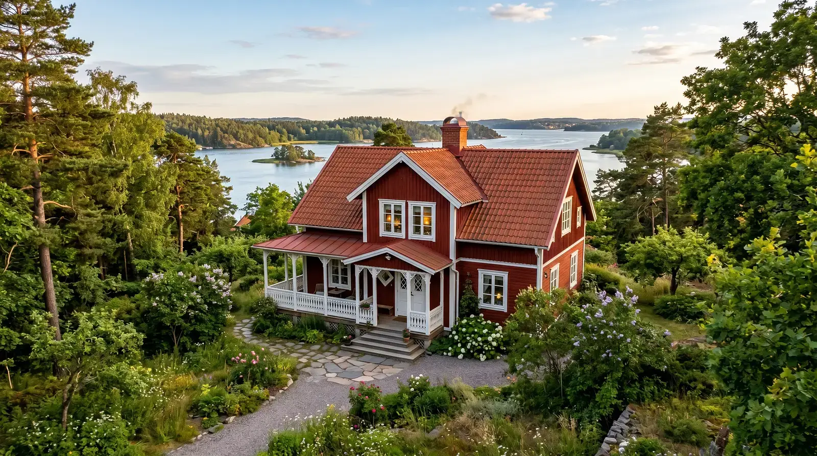 Klassisk villa i Nacka med renoverade träfönster