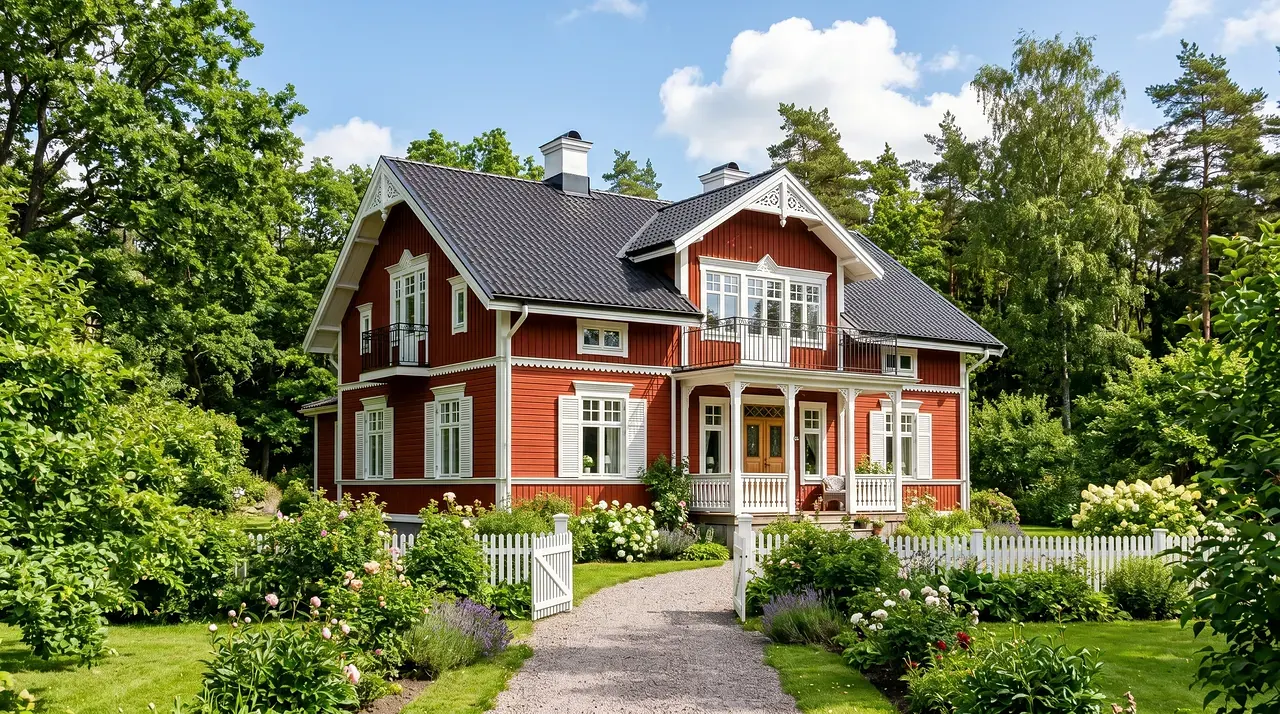 Klassisk villa i Danderyd med välskötta träfönster